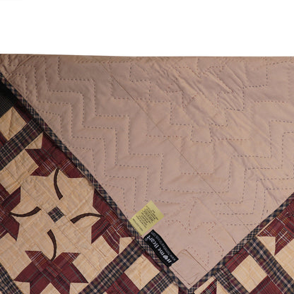 Throw, wall hanging ,Table Topper, Baby quilt 45"x45" patchwork autumn leaves Hand Quilted 100% Cotton by Home Heart brands (Made in India)