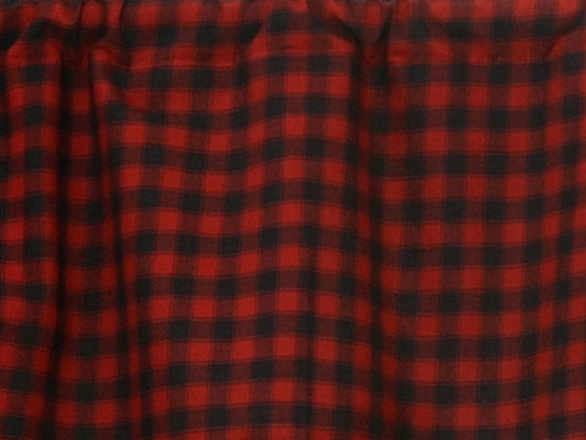 Fabric soft cotton burgundy Red and Black Buffalo cabin Check Plaid Cotton Fabric in cut and yard by HOME HEART Brands (Made in India)