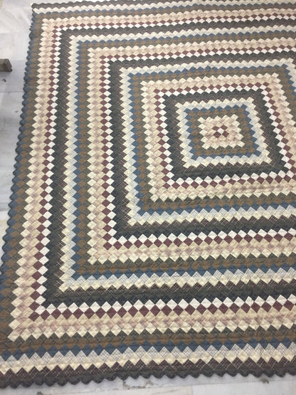 Make to order: Amish country Hand Quilted bedspread Quilt heirloom quality intricate size patchwork by HOME HEART Brands(Made in India)