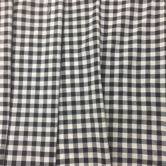 Fabric soft cotton Black & white Buffalo cabin checkered Plaid Cotton Fabric 59" in cut and yard by HOME HEART Brands (Made in India)