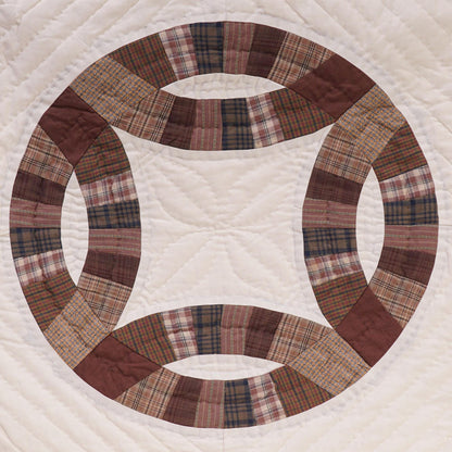 Square block small quilt wall hanging 19"x19" country table topper,two sew pocket hand quilted patchwork by HOME HEART Brands(Made in India)