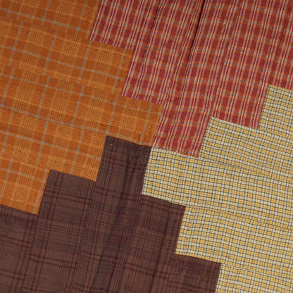 Hand Quilted Throw quilt, wall hanging ,Table Topper 45"x45" patchwork country Autumn Rocky mountain by Home Heart brands (Made in India)