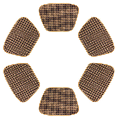 Wedge quilted placemat ,Trivet, pot holder, table mat Farm house Buffalo plaid cotton black & tan reversible mat by HOME HEART Brands(India)