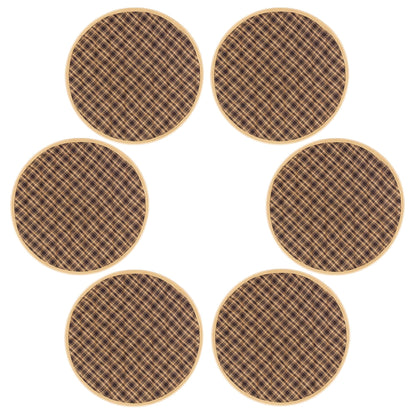 Wedge quilted placemat ,Trivet, pot holder, table mat Farm house Buffalo plaid cotton black & tan reversible mat by HOME HEART Brands(India)