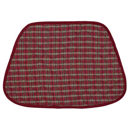 Wedge quilted placemat ,Trivet, pot holder, table mat christmas red plaid cotton reversible placemat by HOME HEART Brands(India)