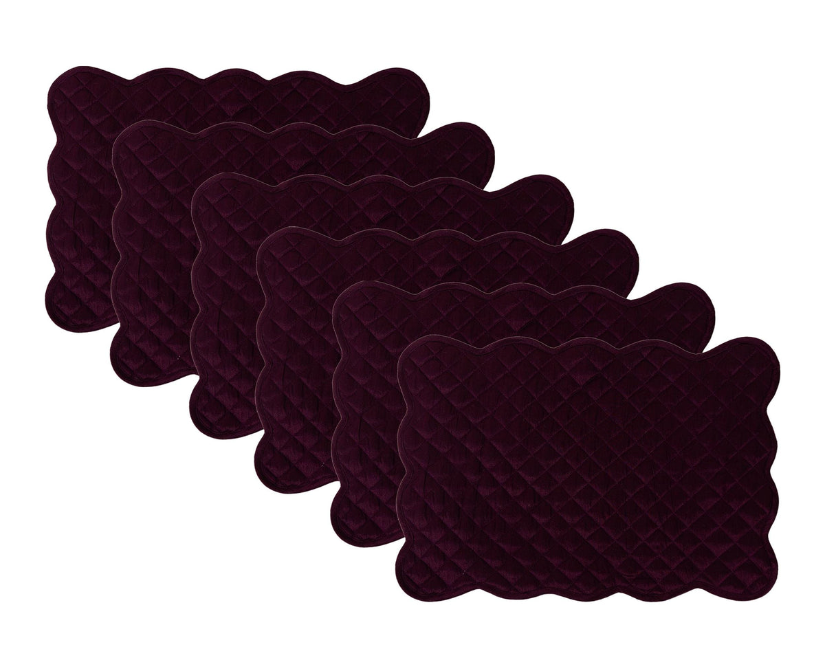 Dupioni Silk purple reversible Quilted Table runner, Trivet, placemat & Table toppers design by HOME HEART Brands