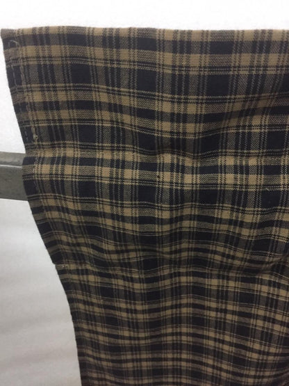 Plaid check valance panel Primitive Country black & beige Window Treatment Panels Check valance by HOME HEART Brands (Made in India)