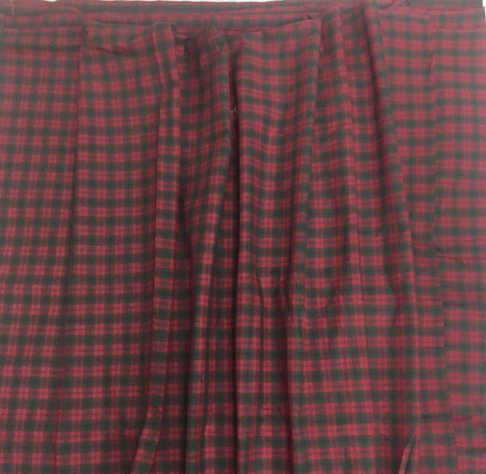 Fabric soft cotton Red & green Christmas plaid home spun Fabric choose your yard in cut collection by HOME HEART Brands (Made in India)