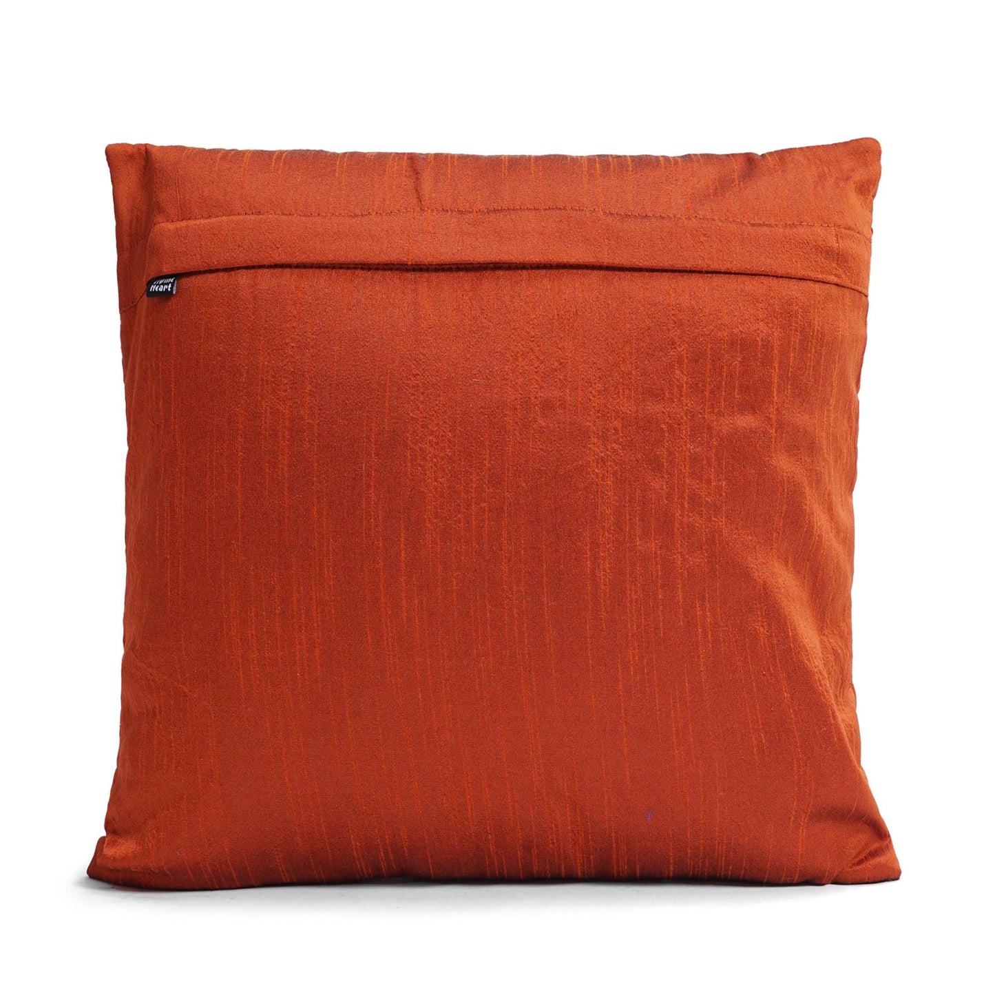 Fall orange Quilted Faux Dupioni Silk Cushion Covers Throw Pillow, Zipper Closure, Accent Pillow  Decorative pillow by HOME HEART Brands