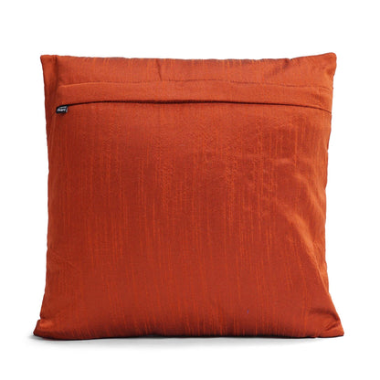 Fall orange Quilted Faux Dupioni Silk Cushion Covers Throw Pillow, Zipper Closure, Accent Pillow  Decorative pillow by HOME HEART Brands