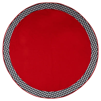 Christmas tree Mat, tabletop mat,dining Table cover Red 10oz(310 gsm) cotton duck fabric Machine Washable Made in India by Home Heart Brands