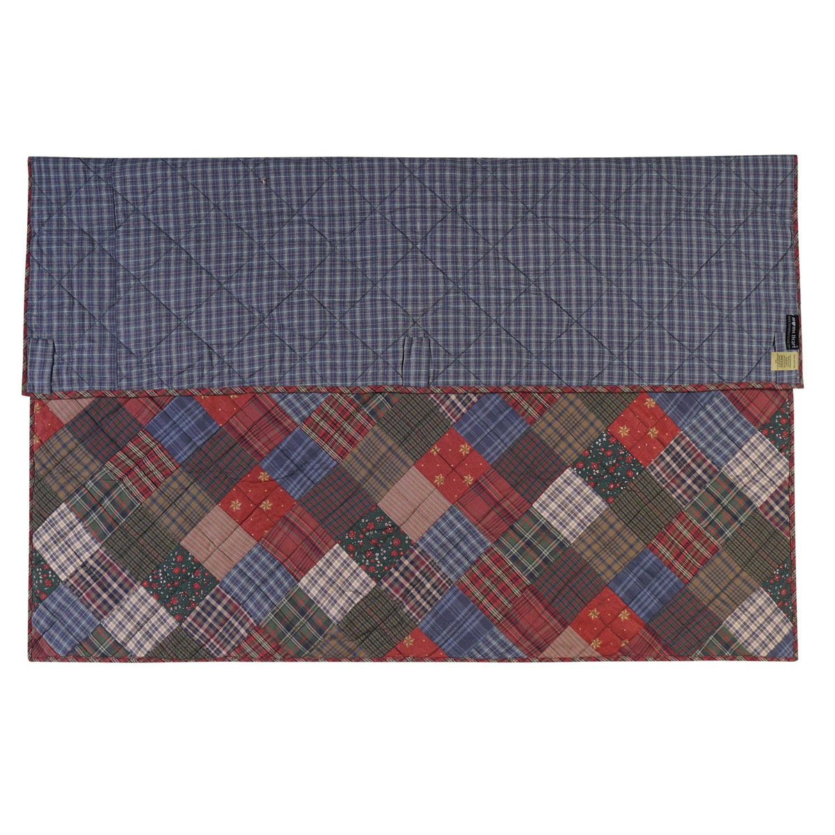 Hand made calico plaid Primitive Star 44"x44" country Cotton Hand Quilted patchwork Wall hanging & Toppers, baby quilt by HOME HEART Brands