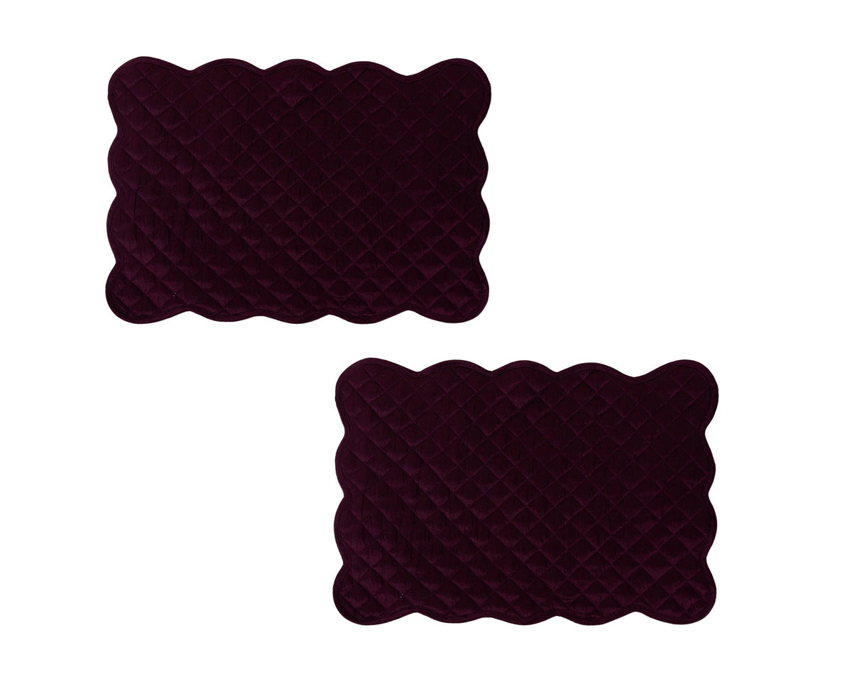 Dupioni Silk purple reversible Quilted Table runner, Trivet, placemat & Table toppers design by HOME HEART Brands