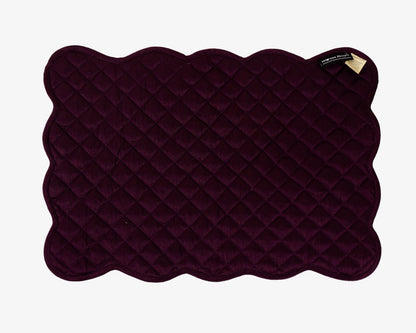 Dupioni Silk purple reversible Quilted Table runner, Trivet, placemat  & Table toppers design by HOME HEART Brands