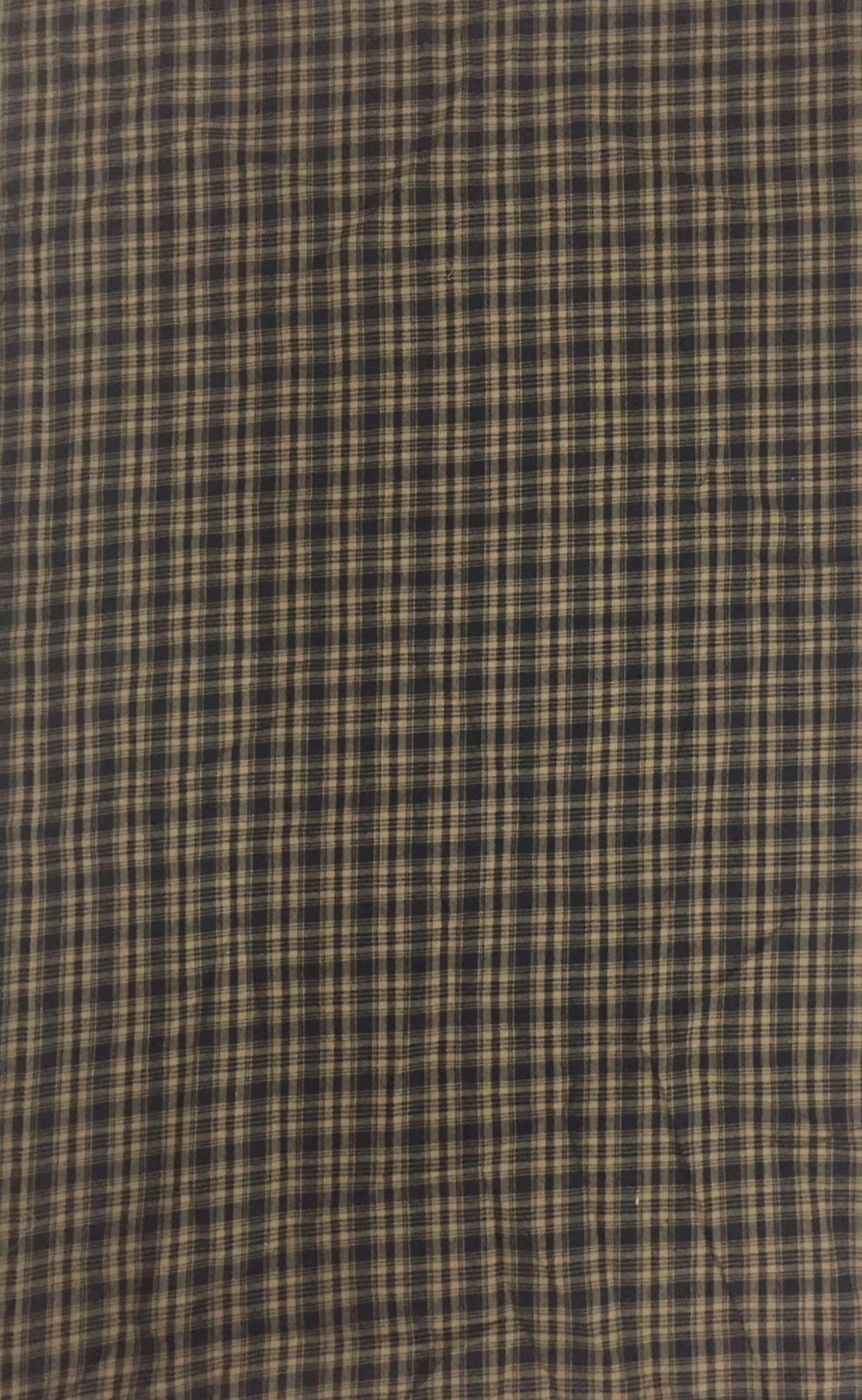 Fabric soft cotton black & tan plaid home spun Fabric choose your yard in cut collection by HOME HEART Brands (Made in India)