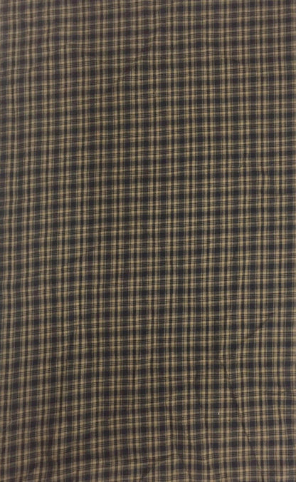 Fabric soft cotton black & tan plaid home spun Fabric choose your yard in cut collection by HOME HEART Brands (Made in India)