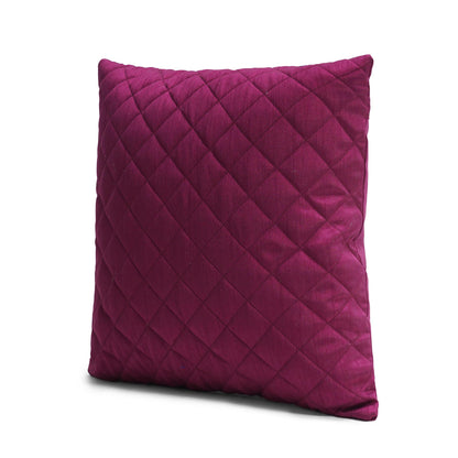 Mulberry Quilted Faux Dupioni Silk Cushion Covers Throw Pillow, Zipper Closure, Accent Pillow Decorative pillow by HOME HEART Brands