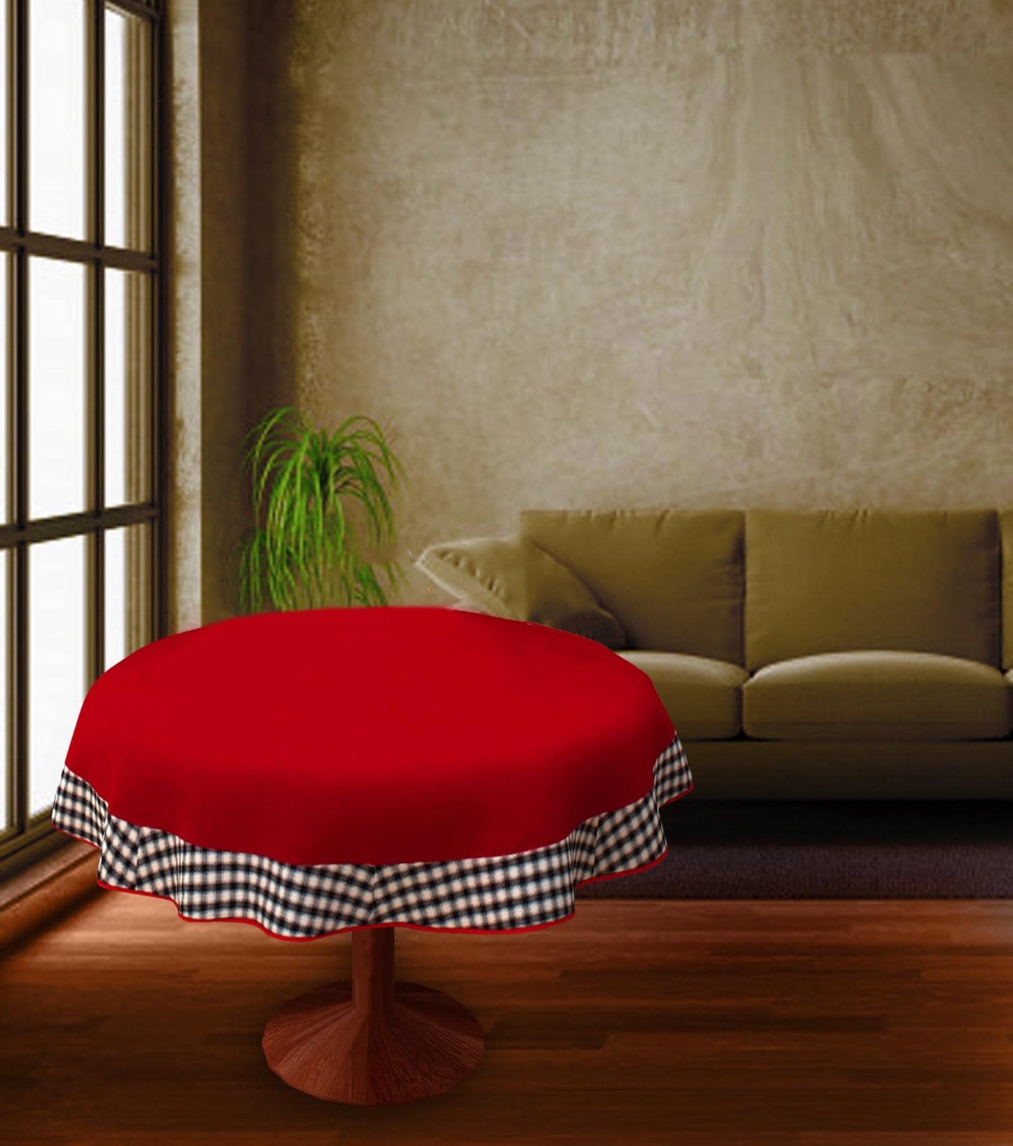 Christmas tree Mat, tabletop mat,dining Table cover Red 10oz(310 gsm) cotton duck fabric Machine Washable Made in India by Home Heart Brands