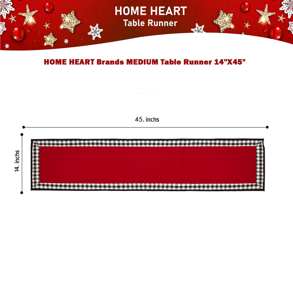 Table runner Premium tapestry fabric Red duck cotton fabric with red black border Table Runner & Toppers made in India by Home Heart Brands