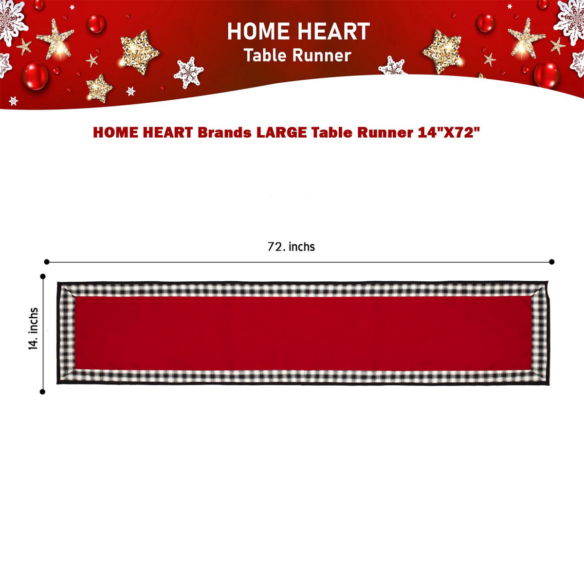 Table runner Premium tapestry fabric Red duck cotton fabric with red black border Table Runner & Toppers made in India by Home Heart Brands