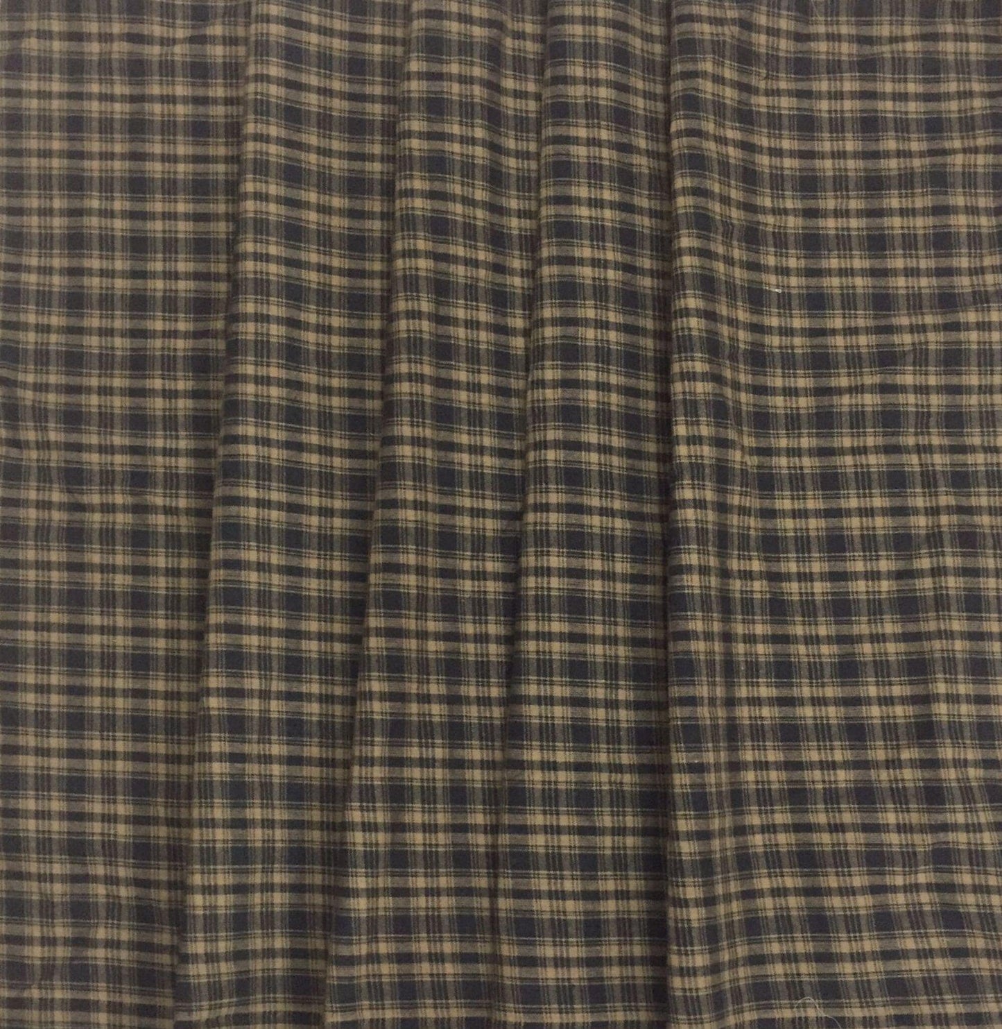 Fabric soft cotton black & tan plaid home spun Fabric choose your yard in cut collection by HOME HEART Brands (Made in India)