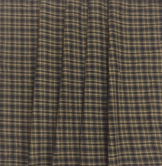 Fabric soft cotton black & tan plaid home spun Fabric choose your yard in cut collection by HOME HEART Brands (Made in India)