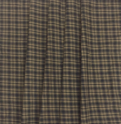 Fabric soft cotton black & tan  plaid home spun Fabric choose your yard in cut collection by HOME HEART Brands (Made in India)