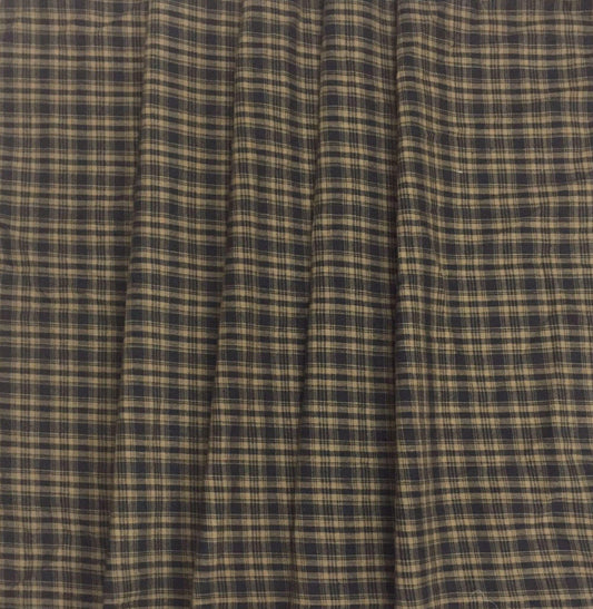 Fabric soft cotton black & tan  plaid home spun Fabric choose your yard in cut collection by HOME HEART Brands (Made in India)