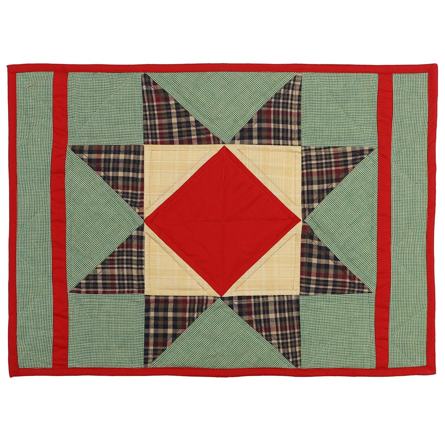 Christmas Quilted placemat & table mat, table top, table runner patchwork Rising Country Star by HOME HEART Brands (made in INDIA)