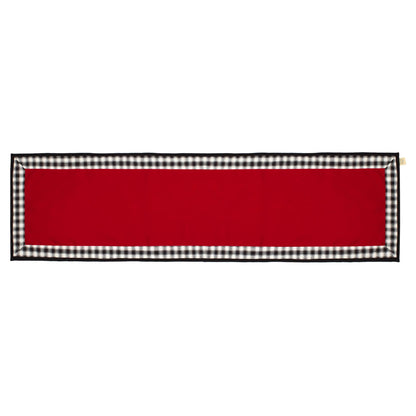 Table runner Premium tapestry fabric Red duck cotton fabric with red black border Table Runner & Toppers made in India by Home Heart Brands