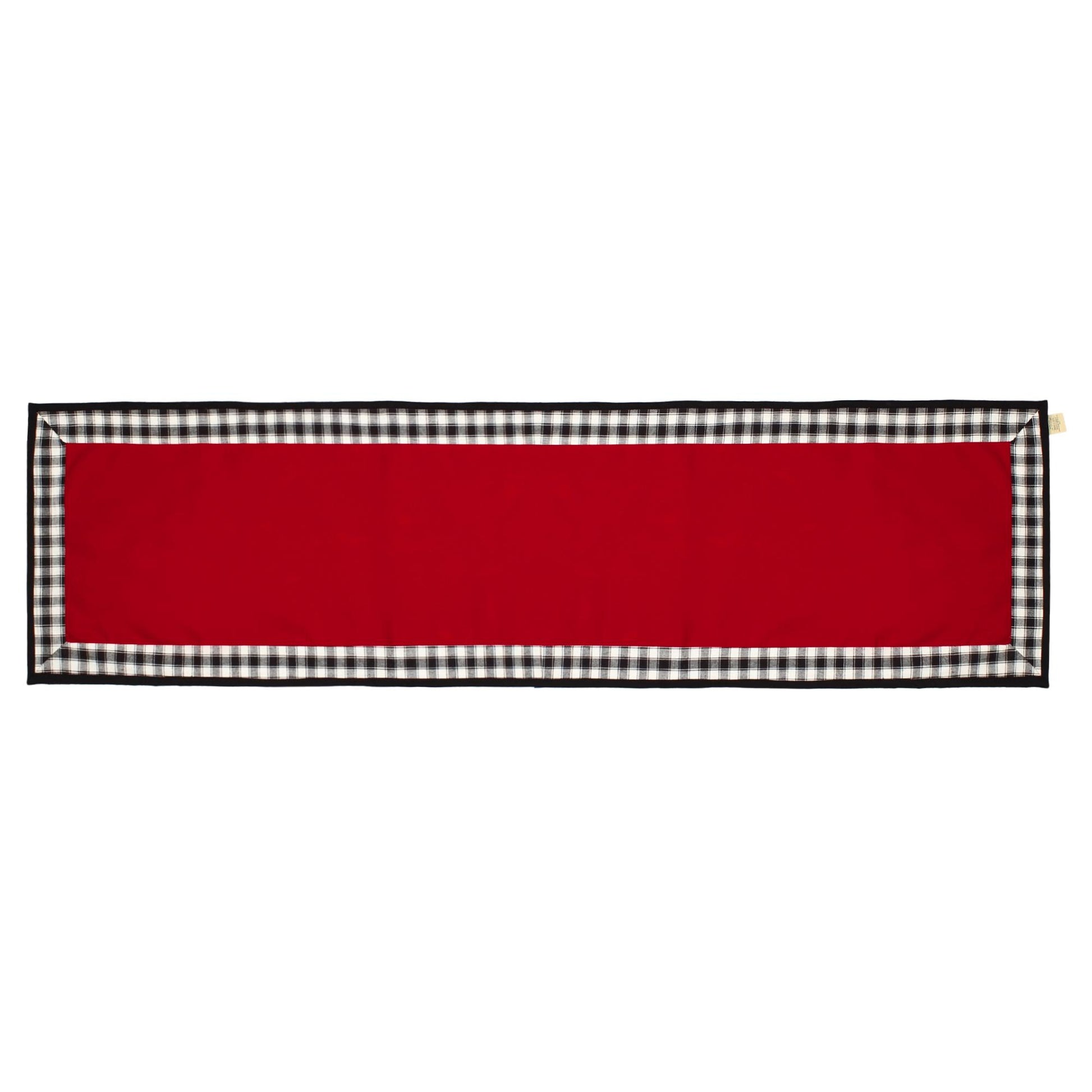 Table runner Premium tapestry fabric Red duck cotton fabric with red black border Table Runner & Toppers made in India by Home Heart Brands