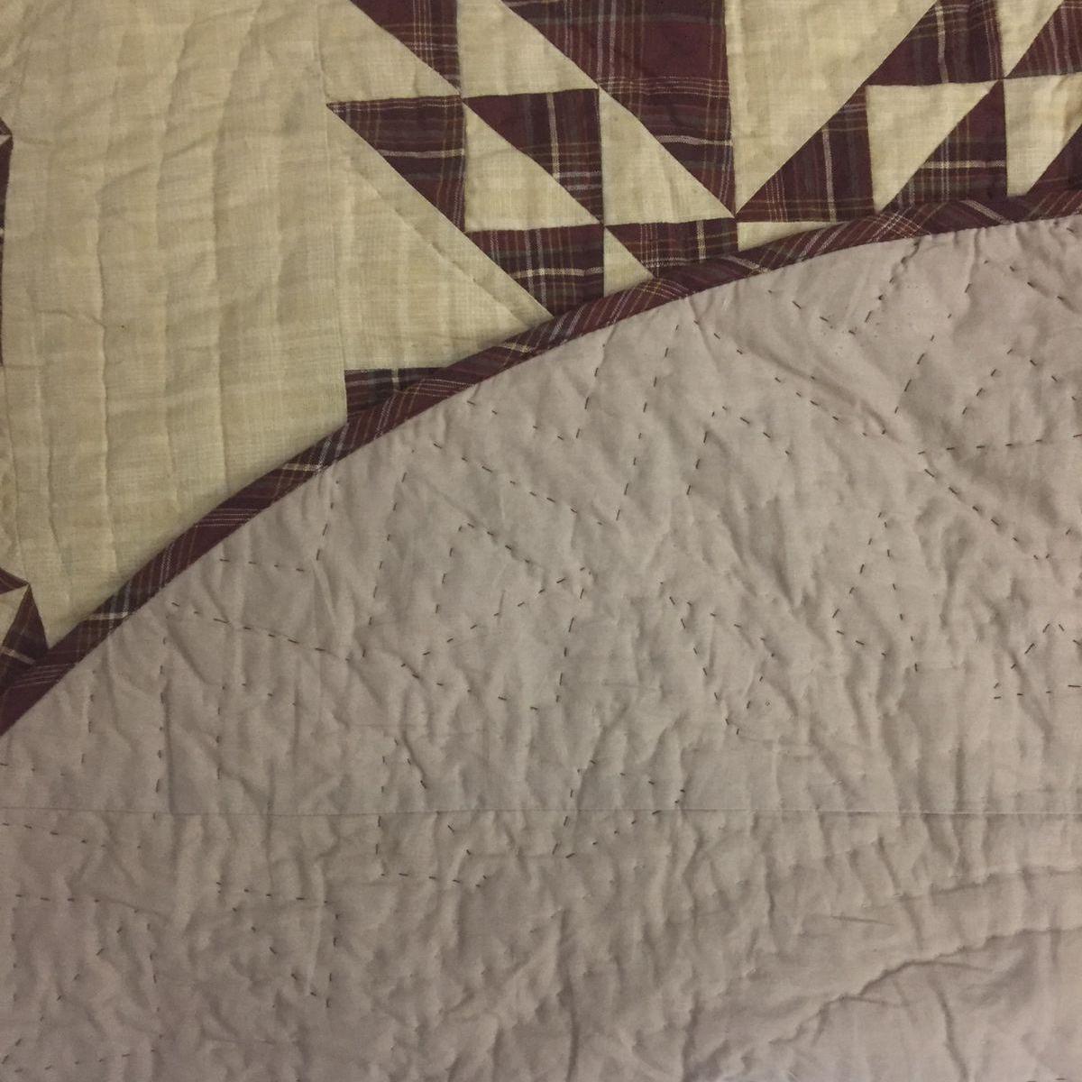 Christmas tree skirt 46" hand made hand quilted colonial plaid quilt thick Double Layer Heirloom Quality by HOME HEART Brands Made in India