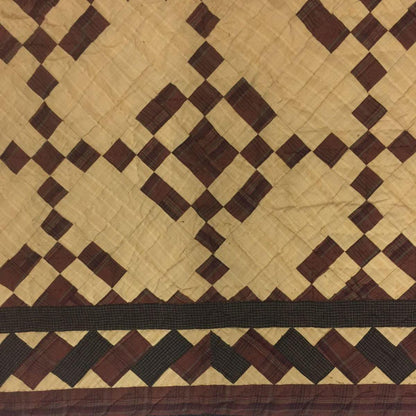 Hand made Hand quilted Throw Quilt, Table Toppers 44"x44" Nine patch square patchwork Cotton quilt by Home Heart brands (Made in India)