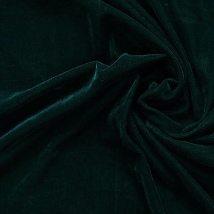 Bottle green color micro velvet soft fabric 44” wide choose your yard meter in cut collection by HOME HEART Brands (Made in India)