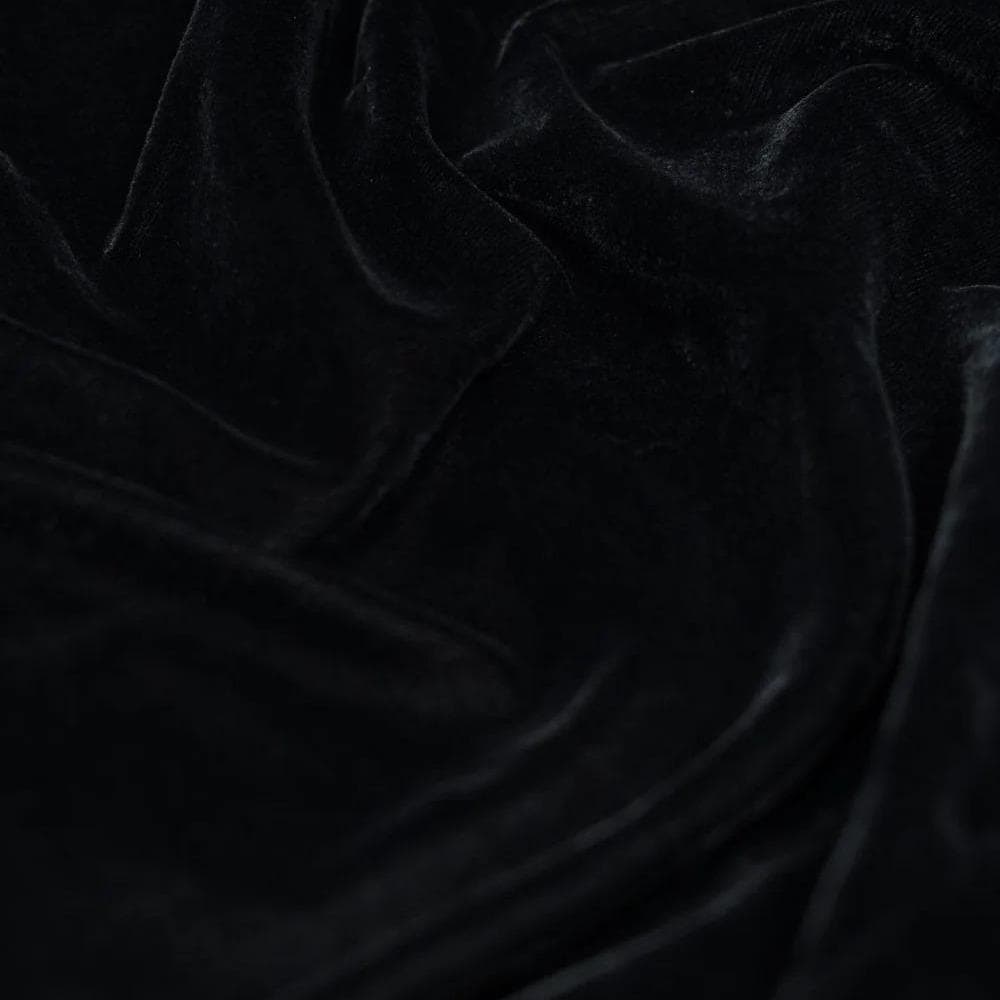 Black color micro velvet soft fabric 42� wide choose your yard meter in cut collection by HOME HEART Brands (Made in India)