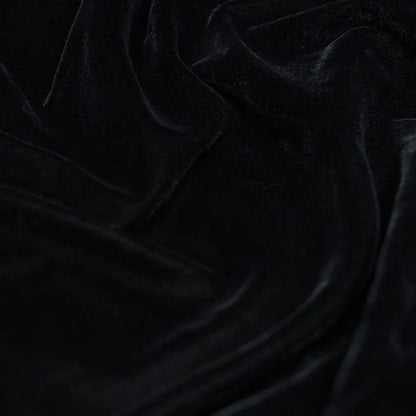 Black color micro velvet soft fabric 42� wide choose your yard meter in cut collection by HOME HEART Brands (Made in India)