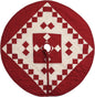 Christmas tree skirt hand made quilted patchwork Red Diamond calico Thick Double Layer Heirloom Quality by HOME HEART Brands(Made in India)