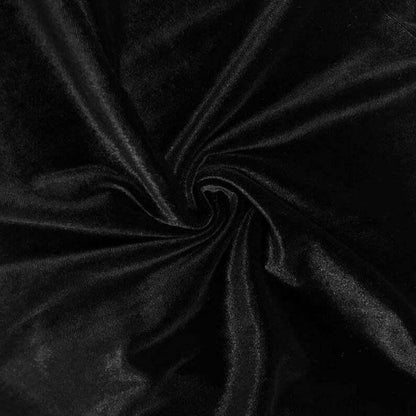 Black color micro velvet soft fabric 42” wide choose your yard meter in cut collection by HOME HEART Brands (Made in India)
