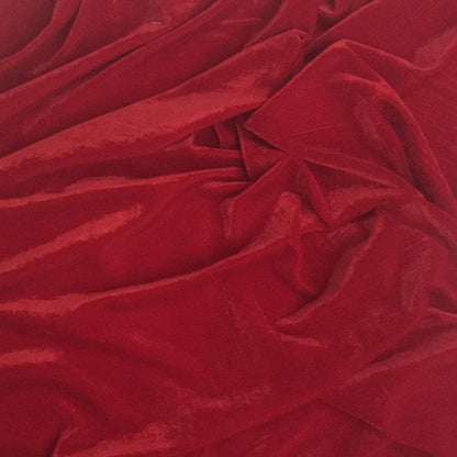Cranberry red color micro velvet soft fabric 42� wide choose your yard meter in cut collection by HOME HEART Brands (Made in India)