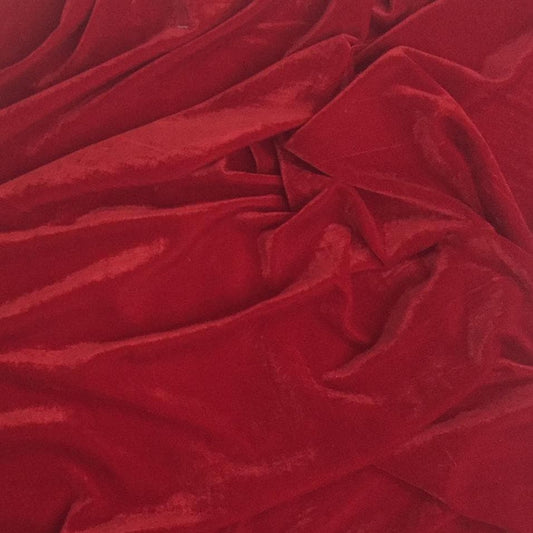 Cranberry red color micro velvet soft fabric 42� wide choose your yard meter in cut collection by HOME HEART Brands (Made in India)
