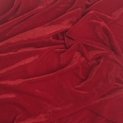 Cranberry red color micro velvet soft fabric 42” wide choose your yard meter in cut collection by HOME HEART Brands (Made in India)