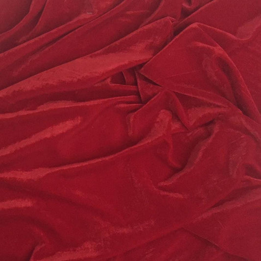 Cranberry red color micro velvet soft fabric 42” wide choose your yard meter in cut collection by HOME HEART Brands (Made in India)