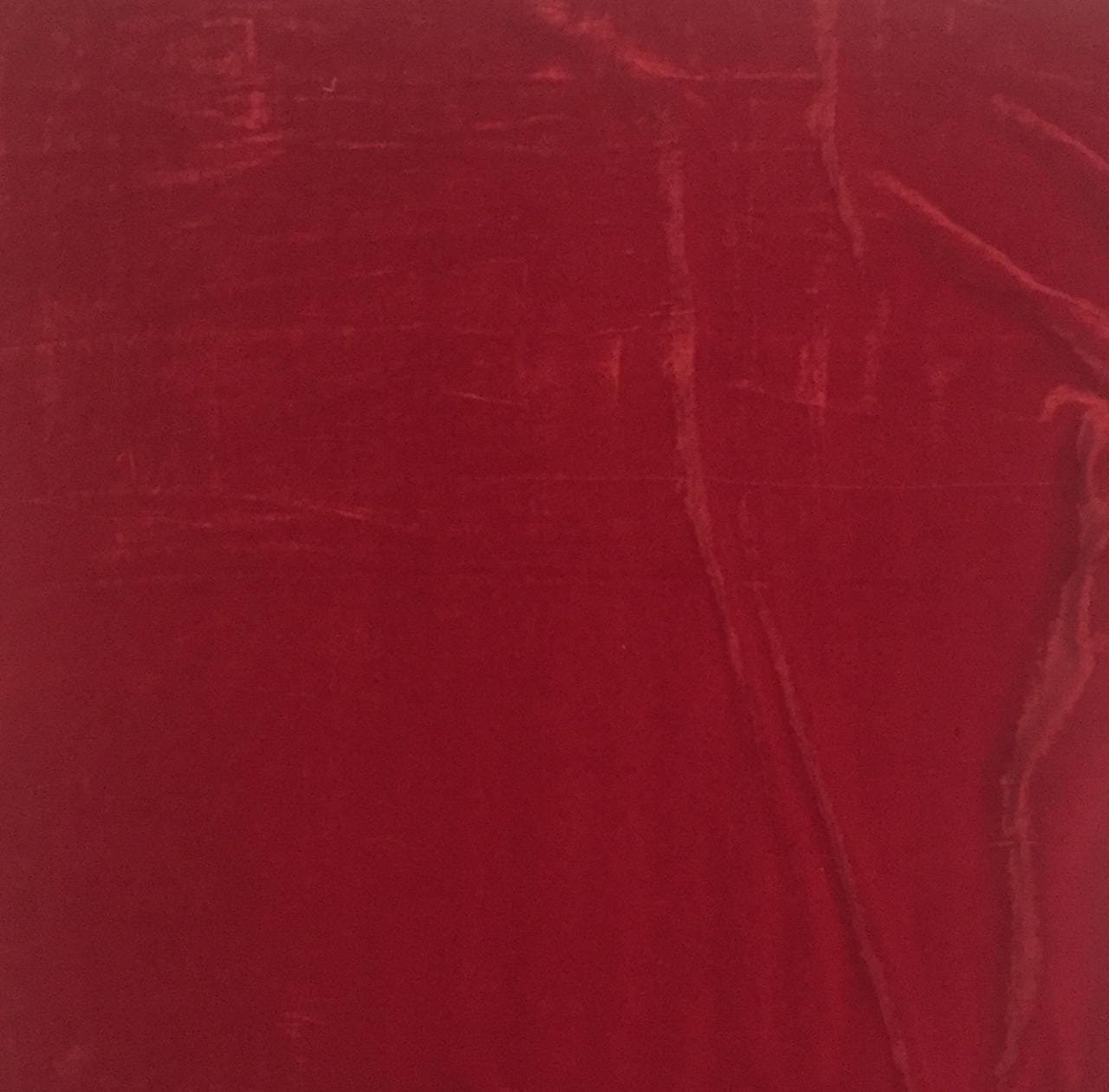 Cranberry red color micro velvet soft fabric 42� wide choose your yard meter in cut collection by HOME HEART Brands (Made in India)