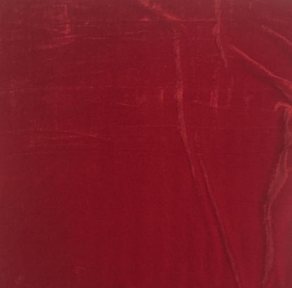 Cranberry red color micro velvet soft fabric 42” wide choose your yard meter in cut collection by HOME HEART Brands (Made in India)