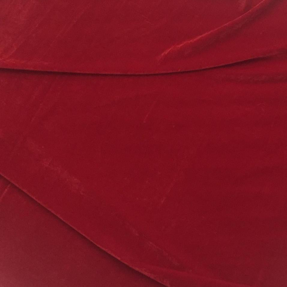 Cranberry red color micro velvet soft fabric 42� wide choose your yard meter in cut collection by HOME HEART Brands (Made in India)