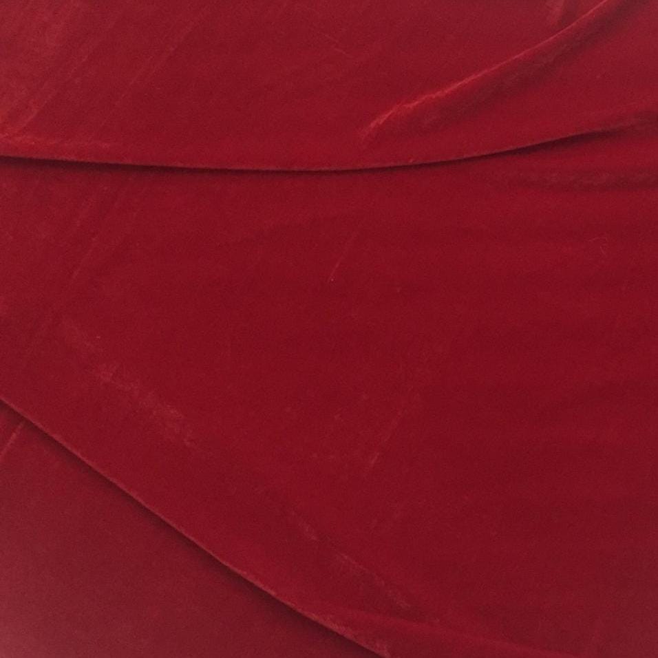 Cranberry red color micro velvet soft fabric 42” wide choose your yard meter in cut collection by HOME HEART Brands (Made in India)