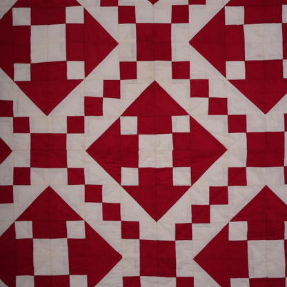 Wall hanging Hand made hand quilted quilt, Throws, Table topper, Baby Quilt Red Diamond square cotton Heirloom Quality by HOME HEART Brands