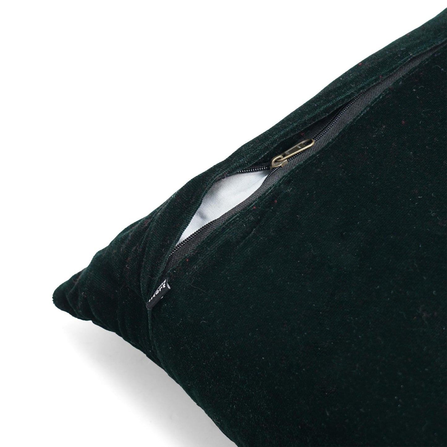 Cushion cover quilted bottle green premium micro velvet Throw Pillow, Zipper Closure, Accent Pillow  Decorative pillow by HOME HEART Brands