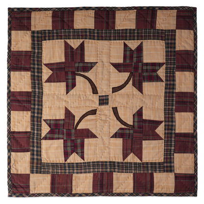 Hand made Hand quilted Throw Quilt, Table Topper 20"x20" Autumn leaves quilt by Home Heart brands (Made in India)