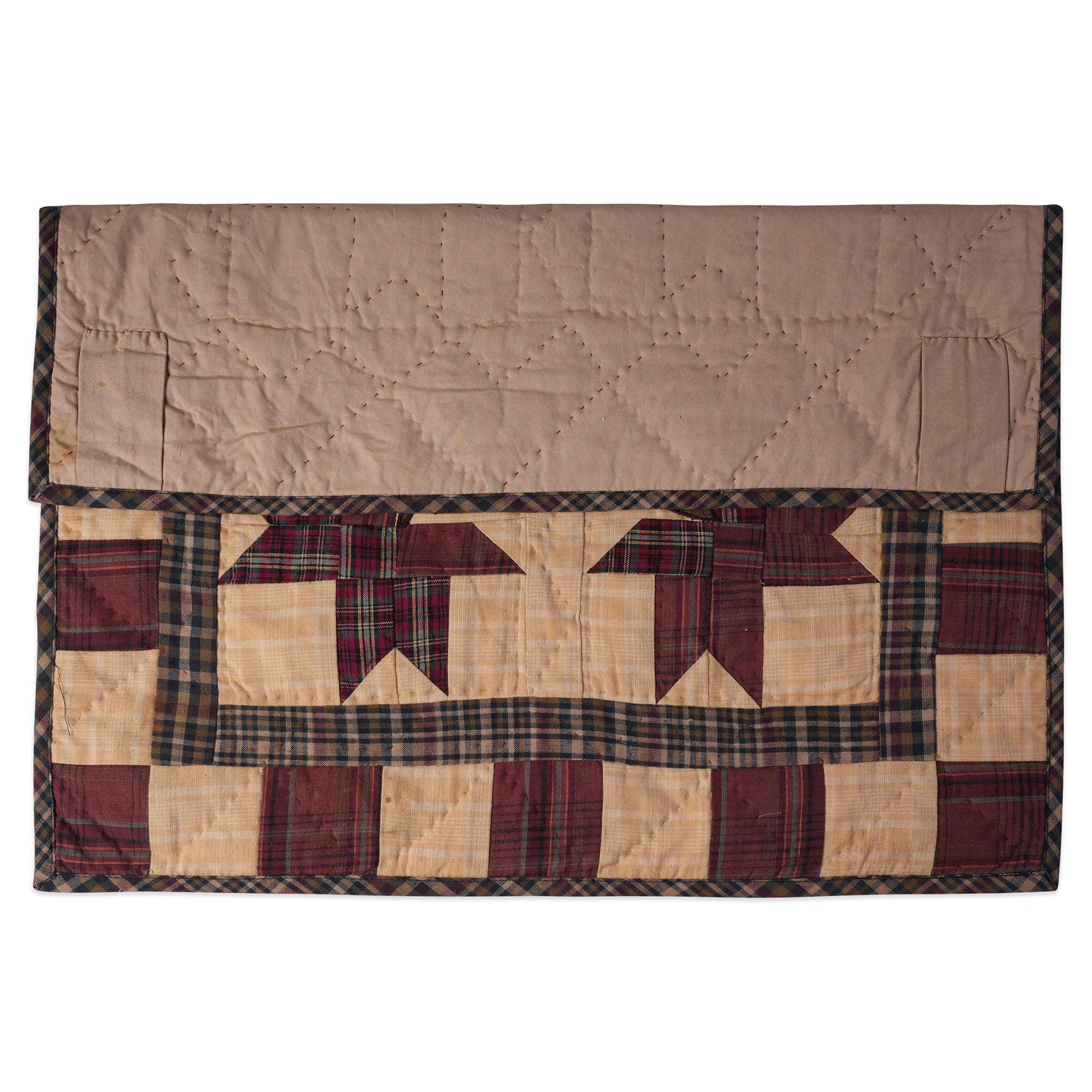 Hand made Hand quilted Throw Quilt, Table Topper 20"x20" Autumn leaves quilt by Home Heart brands (Made in India)